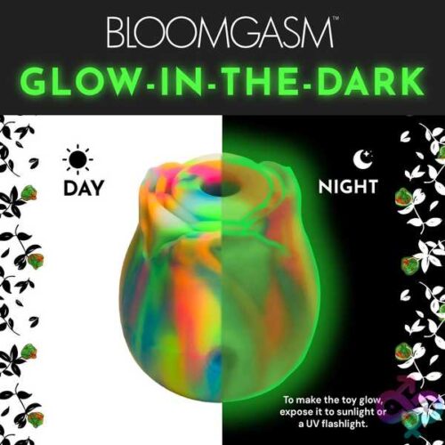 Glow Rose Glow-In-The-Dark Rose Clit Stimulator - Rainbow - Image 2