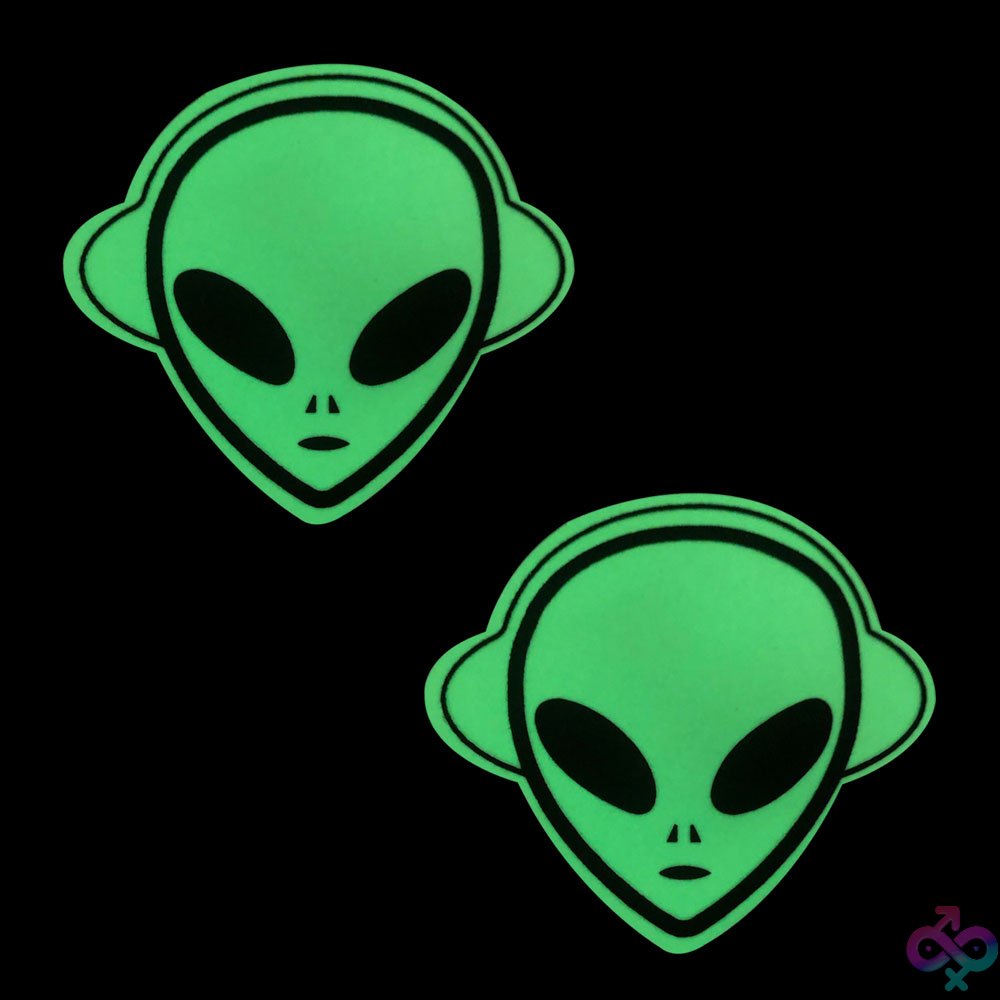 Discreet-Toys-Glow-In-The-Dark-Alien-Pasties-Nn-Glo-Ali-Ns Glow In The Dark Alien Pasties - Image 1