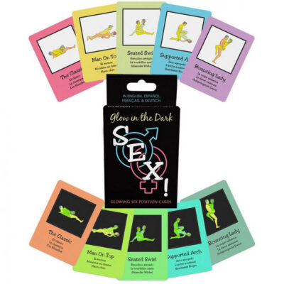 Glow in the Dark Sex Cards card game by Kheper Games — glowing illustrated sex position cards