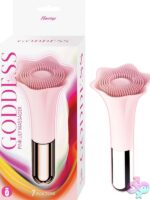Goddess Pink Lily rechargeable clitoral massager in pink silicone by Nasstoys