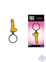 Gold Glitter Dildo Keychain by Wood Rocket - Image 2