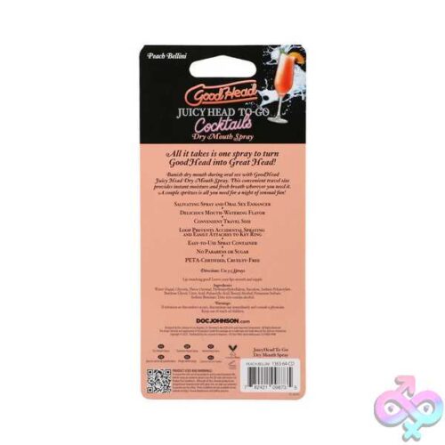 Goodhead Juicy Head Cocktails Dry Mouth Spray To-Go - Peach Bellini - Image 2