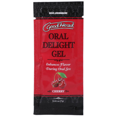 Goodhead Oral Delight Gel Cherry 0.24 oz bulk packet by Doc Johnson