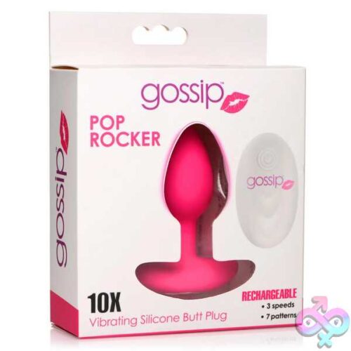 Gossip Pop Rocker 10X Vibrating Silicone Plug - Magenta - Image 3