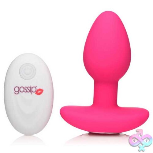 Gossip Pop Rocker 10X Vibrating Silicone Plug - Magenta - Image 4