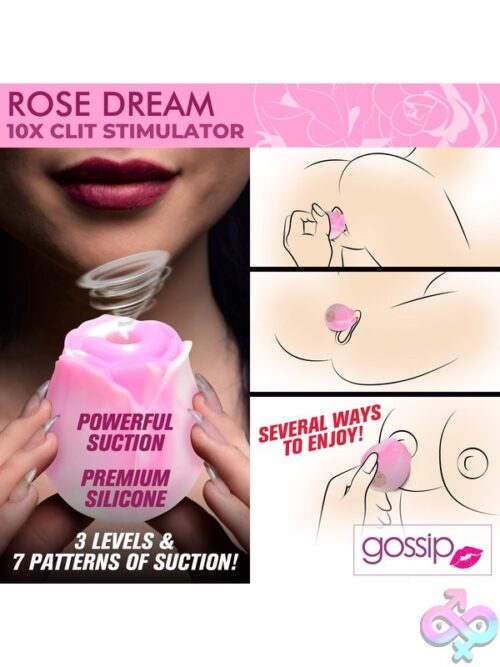 Rose 10X Silicone Suction Clit Stimulator Swirl - Image 5