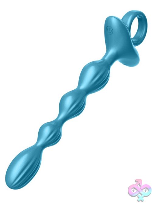Grooved Ring Luv Beads Metallic Blue - Image 2
