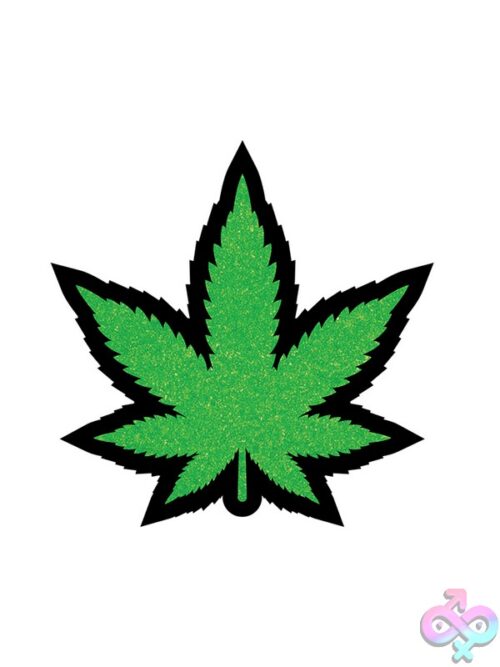 Green Glitter Leaf Enamel Lapel Pin - Image 2