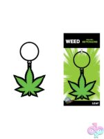 Green leaf novelty keychain in vivid green by Wood Rocket