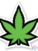 Green Leaf Vinyl Sticker - Image 2