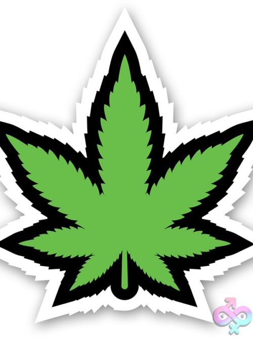 Green Leaf Vinyl Sticker - Image 2