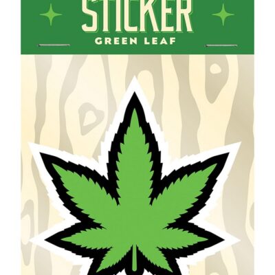 Waterproof green leaf vinyl sticker by Wood Rocket