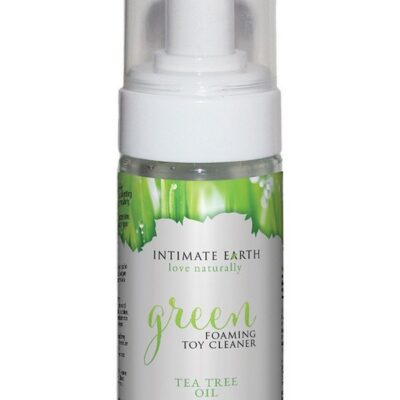 Intimate Earth Green Tea Tree foaming toy cleaner 100ml bottle with natural botanical ingredients