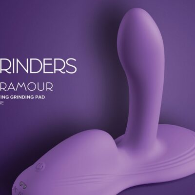 Purple plush silicone vibrating couples pad with dual motors by Ns Novelties