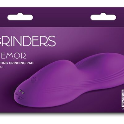 Grinders Tremor flat vibrating pad in purple dual-density silicone by Ns Novelties