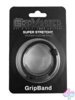 Stretchy black silicone cock ring one-size by GripMaster