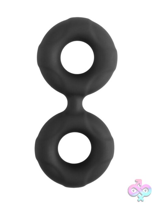 Gripmaster Gripduo Silicone Cock Ring – Black - Image 2
