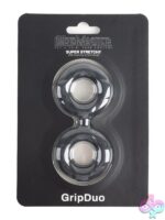 GripMaster GripDuo black silicone cock ring for couples by GripMaster