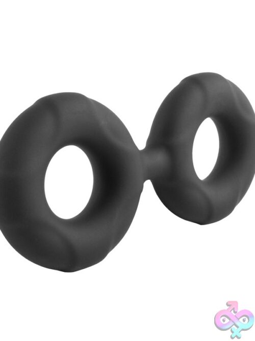 Gripmaster Gripduo Silicone Cock Ring – Black - Image 3