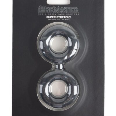 GripMaster GripDuo black silicone cock ring for couples by GripMaster