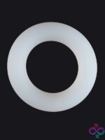 GripMaster GripHalo 25mm Translucent Donut Cock Ring – White - Image 2