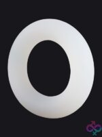 GripMaster GripHalo 25mm Translucent Donut Cock Ring – White - Image 3