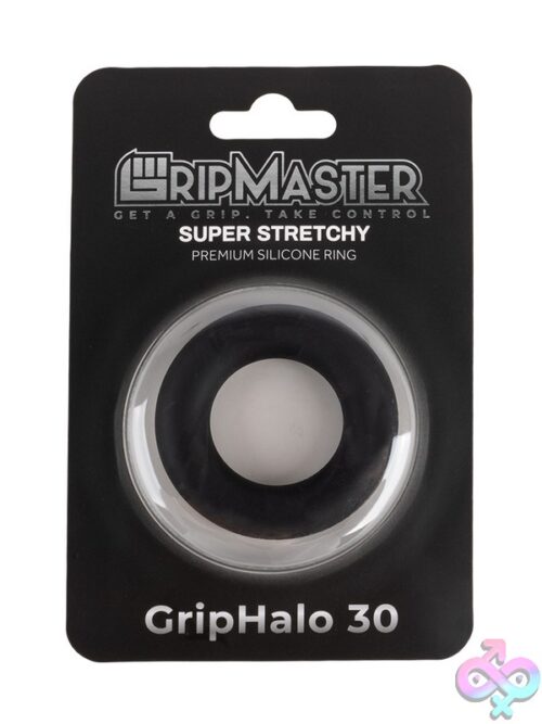 Gripmaster Griphalo 30Mm Silicone Donut Cock Ring In Black, Blue, And Red