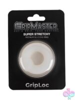Clear translucent one-size silicone cock ring by Gripmaster
