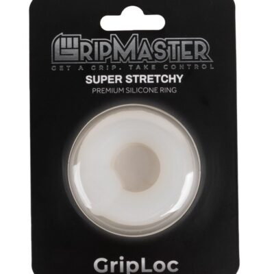 Clear translucent one-size silicone cock ring by Gripmaster