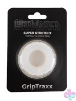 Clear translucent one-size silicone cock ring by GripMaster