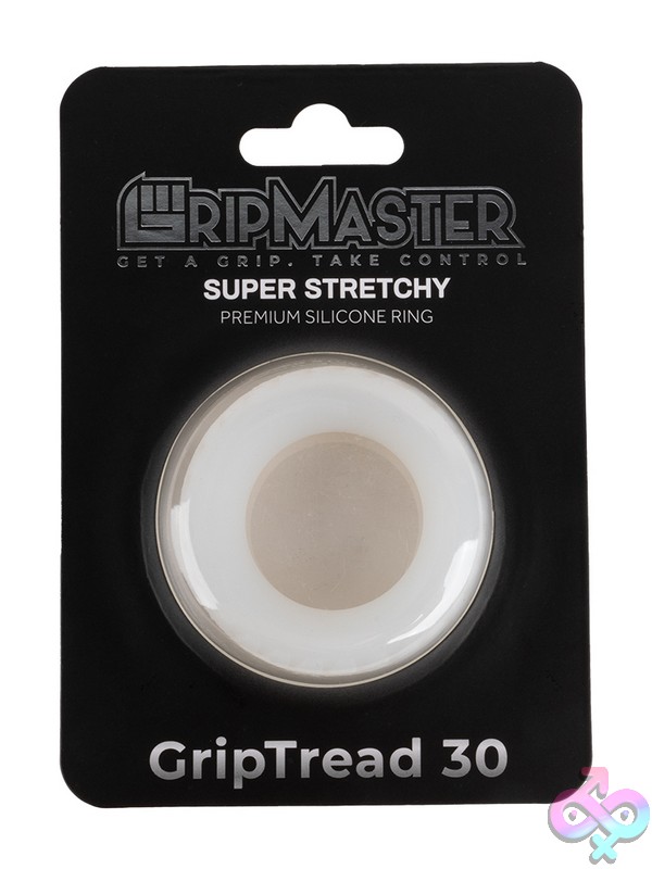 Discreet-Toys-Gripmaster-Griptread-30Mm-Translucent-Nu-Gm-1022 Translucent One-Size Griptread 30Mm Silicone Cock Ring By Gripmaster