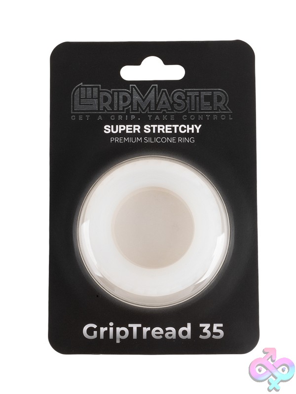 Discreet-Toys-Gripmaster-Griptread-35Mm-Translucent-Nu-Gm-1024 Translucent 35Mm Griptread Silicone Cock Ring By Gripmaster