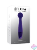Purple flexible ball-head wand vibrator by Selopa