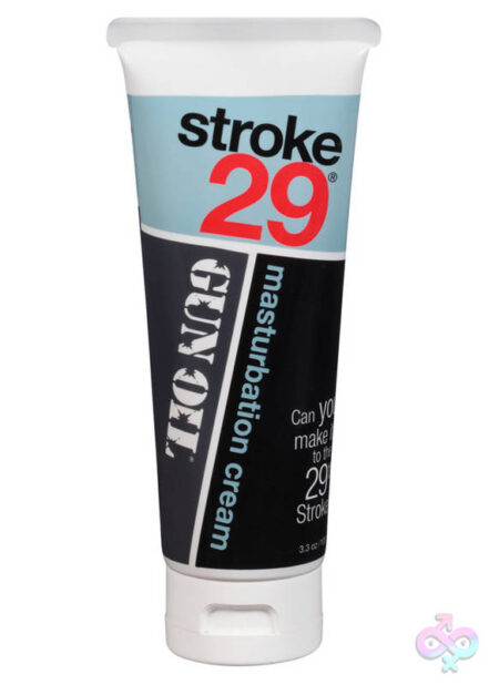Stroke 29 3.3oz Tube water-based masturbation cream by Gun Oil