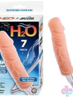 7-inch squirting dong and shower douche kit in white phthalate-free PVC by Nasstoys