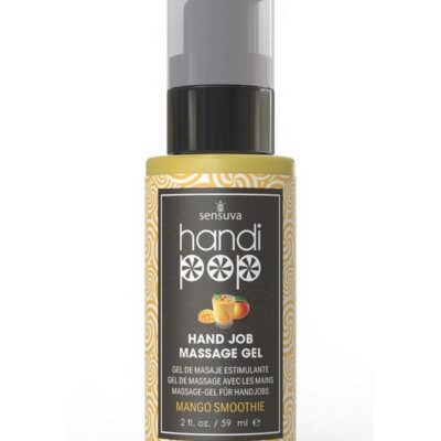 Handipop Edible Massage Gel Mango Smoothie 2 oz yellow bottle by Sensuva