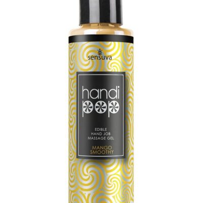Handipop Mango Smoothie Hand Massage Gel 4.2 oz gold bottle by Sensuva