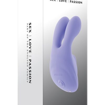 Handsy textured palm vibe with two flexible vibrating fingers in purple silicone by Selopa