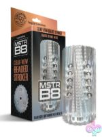 Clear view beaded stroker with 15 metal pleasure beads by Happy Ending
