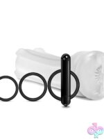 Happy Ending Vibrating Masturbator Pack with C-Ring Set – Black - Image 2