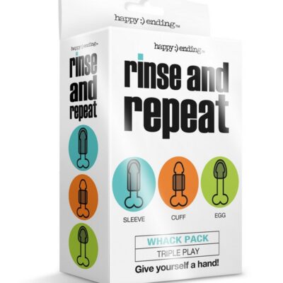 Rinse & Repeat Whack Pack Triple Play couples gift set in white by Happy Ending