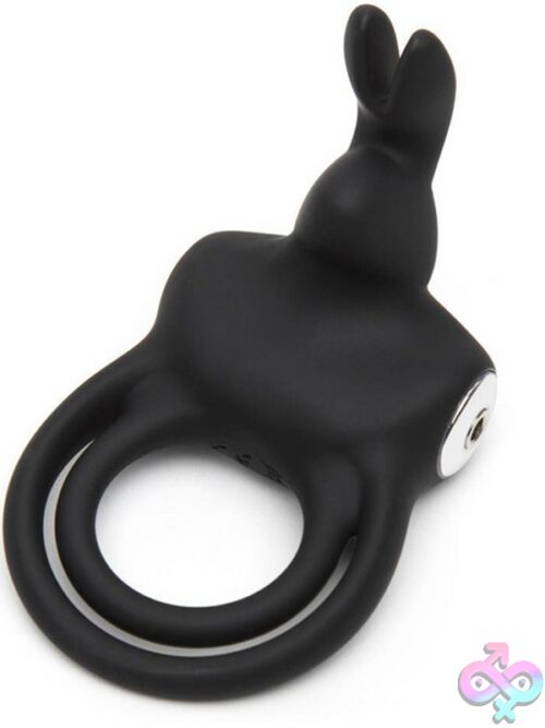 Happy Rabbit Couples Vibrating Rabbit Love Ring – Black - Image 2