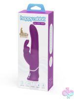 Curved purple rabbit-style vibrator with thrusting motion by Happy Rabbit