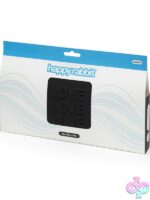 Medium black wipe-clean silicone lockable zip storage bag by Happy Rabbit