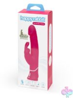 Realistic dual density rabbit vibrator in pink liquid silicone by Happy Rabbit