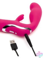 Happy Rabbit Strapless Strap-On Rabbit Vibe – Pink - Image 3