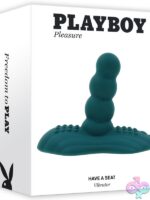 Have A Seat ride-on vibrator in green with suction cup base and remote by Playboy Pleasure