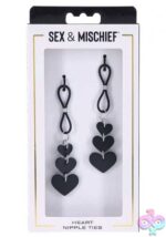 Heart Nipple Ties - Black - Image 3