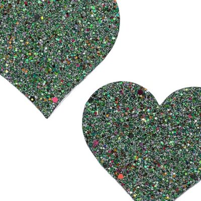 Glow In The Dark Pasties Heart Shape Glitter by Popsi Lingerie