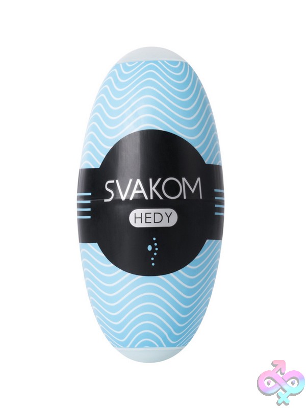 Discreet-Toys-Hedy-Blue-Egg-Nu-Ssmc-02T Ultra-Soft Blue Tpe Masturbation Sleeve With Ribbed Inner Texture By Svakom
